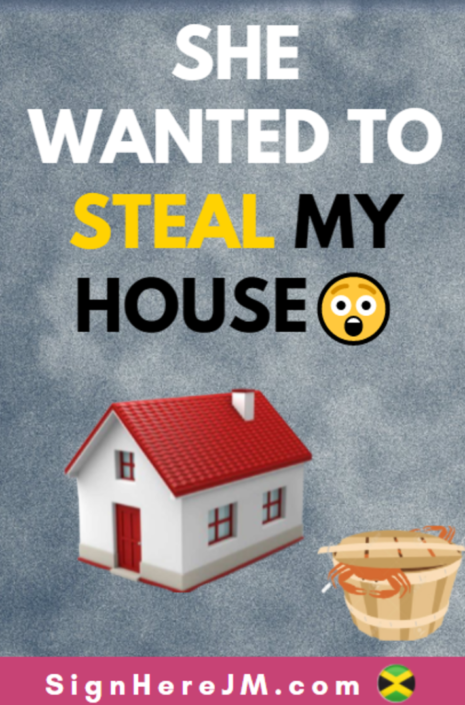 she wanted to steal my house